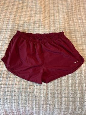 Nike Women's Burgundy Athletic Shorts